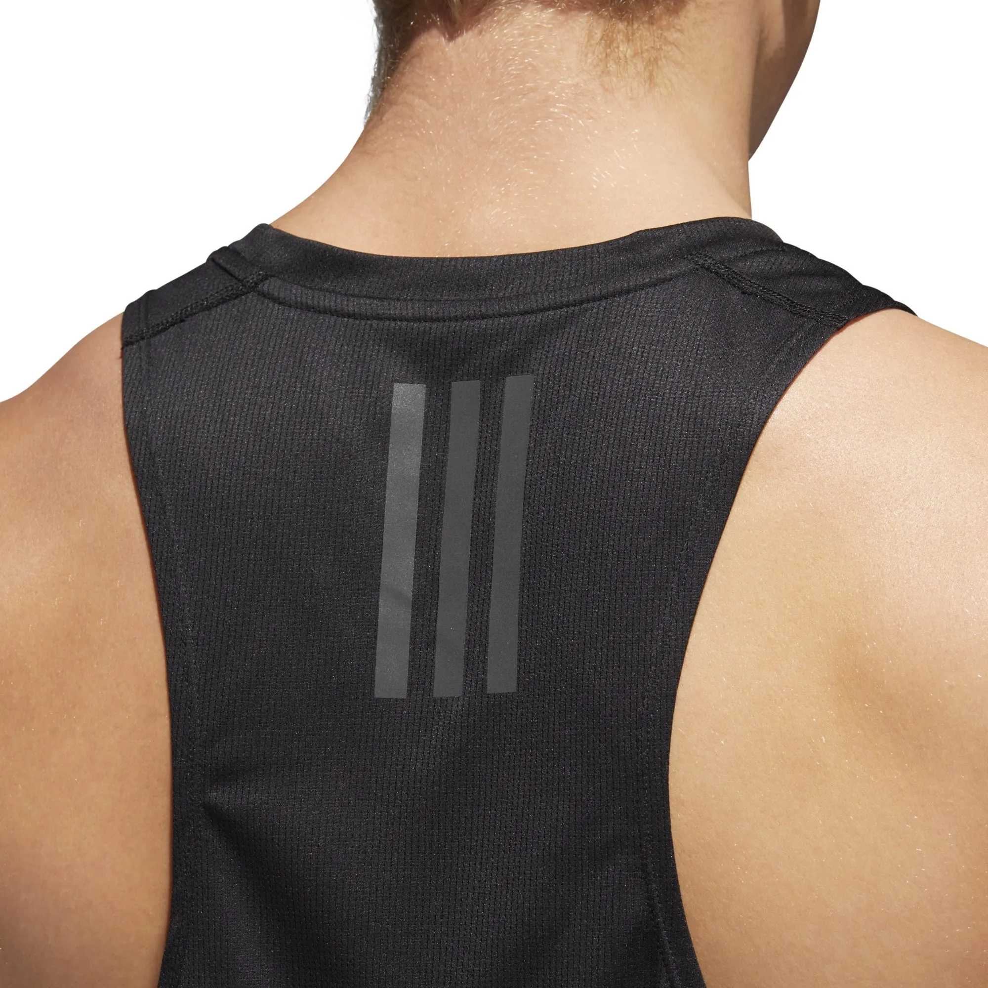 Polera Sin Mangas Running Hombre Adidas Response Negra