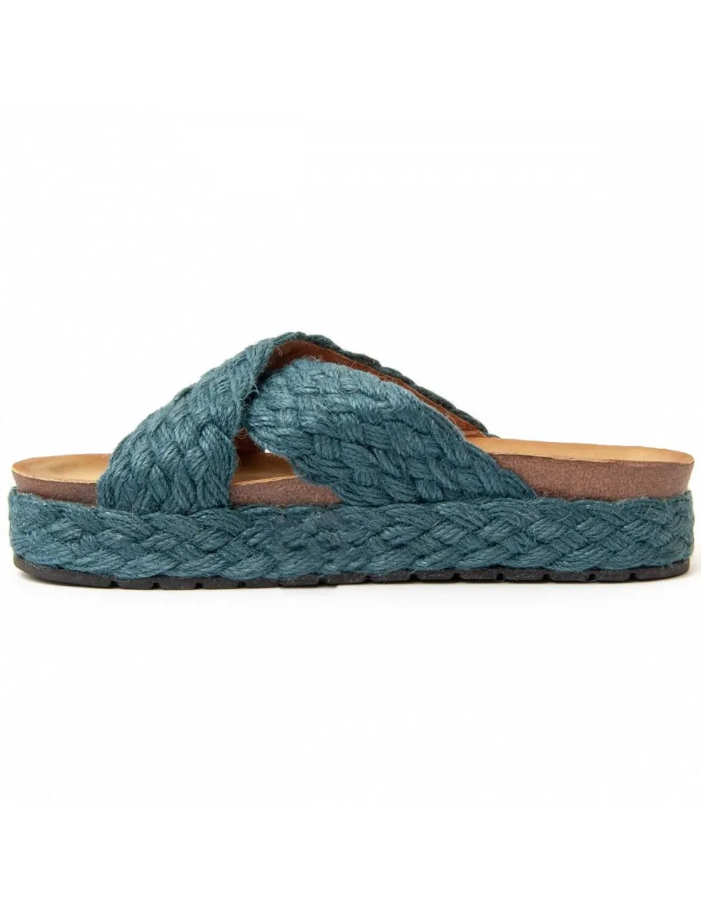 Sandalia De Plataforma Para Mujer.  Montevita  Iutta  90647 Azul