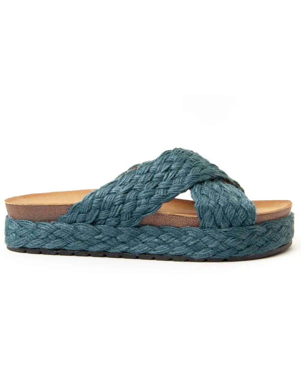 Sandalia De Plataforma Para Mujer.  Montevita  Iutta  90647 Azul