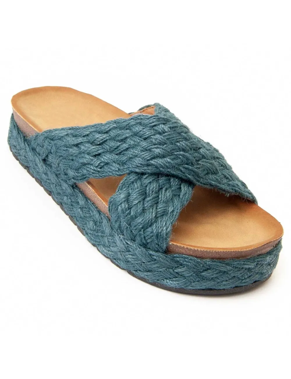 Sandalia De Plataforma Para Mujer.  Montevita  Iutta  90647 Azul