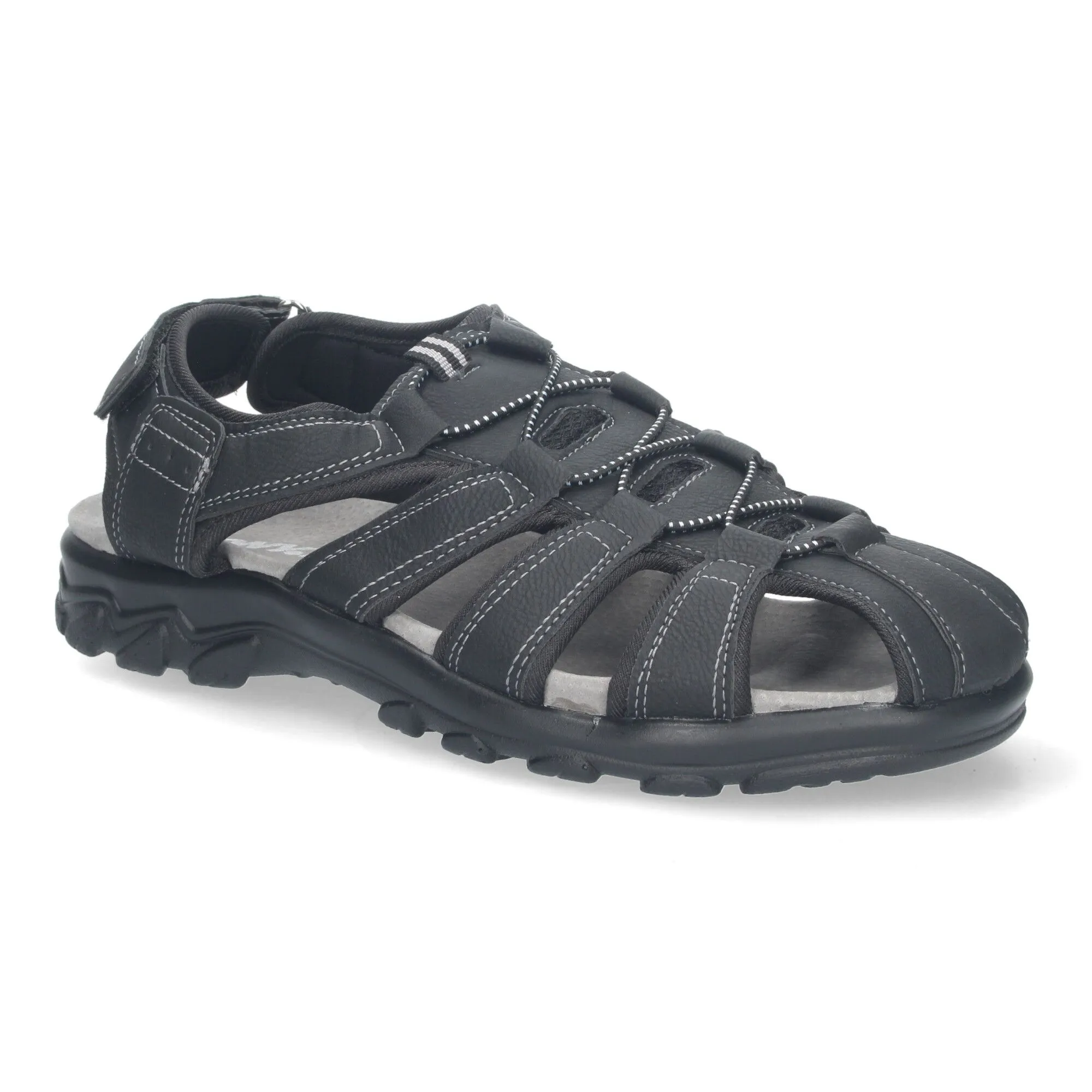 SANDALIAS CANGREJERA PLANAS PARA HOMBRE COLOR NEGRO CB001