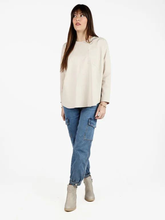 Solada Maxicamiseta oversize de mujer con bolsillo