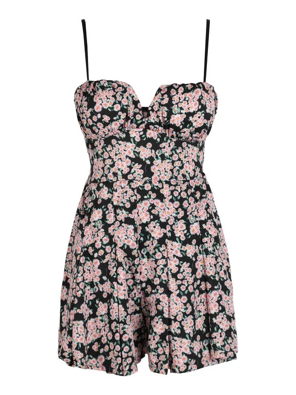 Solada Mono corto de mujer con estampado floral.