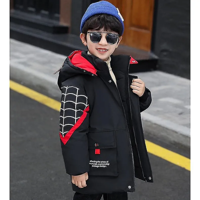SPIDERMAN CHAQUETA CON CAPUCHA NIñOS ABRIGO CáLIDO DE INVIERNO