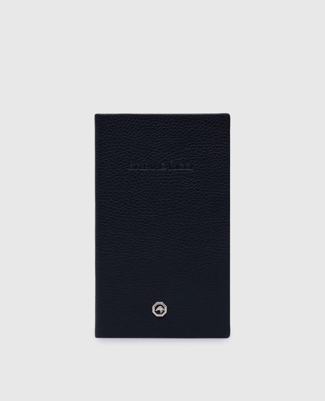 STEFANO RICCI BLACK LEATHERBOUND NOTEBOOK WITH LOGO