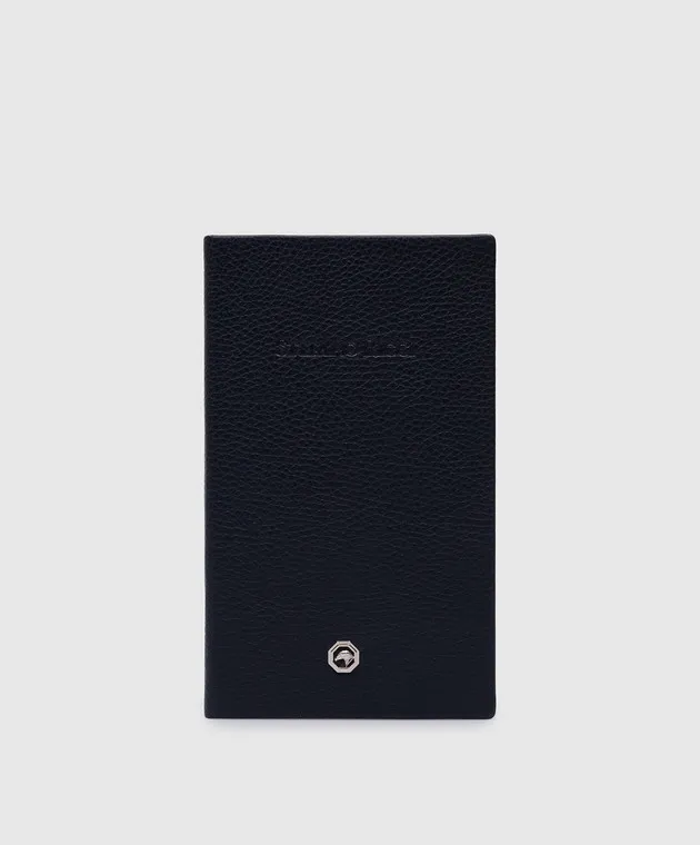 STEFANO RICCI BLACK LEATHERBOUND NOTEBOOK WITH LOGO