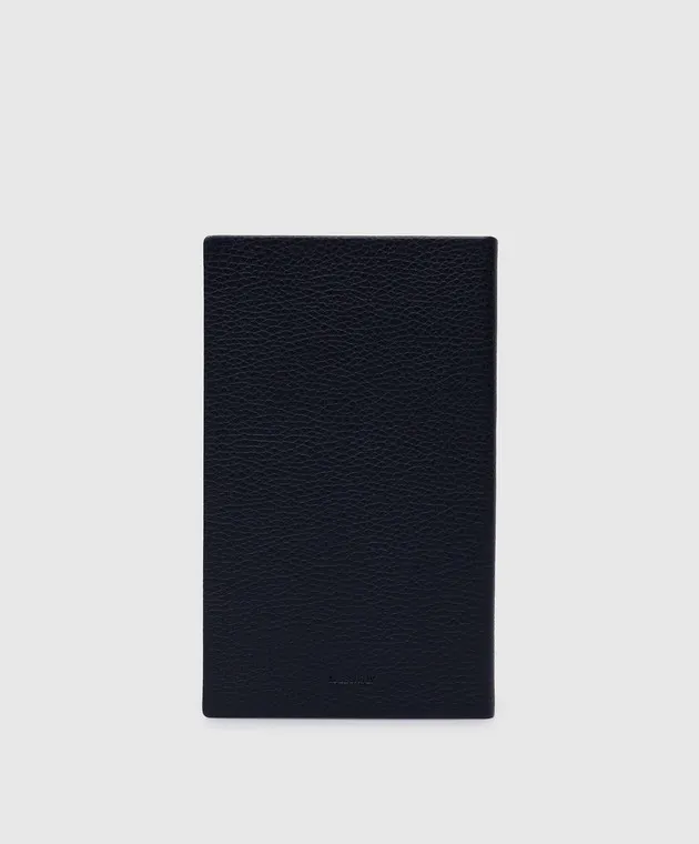 STEFANO RICCI BLACK LEATHERBOUND NOTEBOOK WITH LOGO