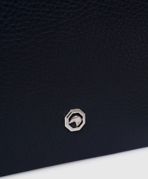 STEFANO RICCI BLACK LEATHERBOUND NOTEBOOK WITH LOGO