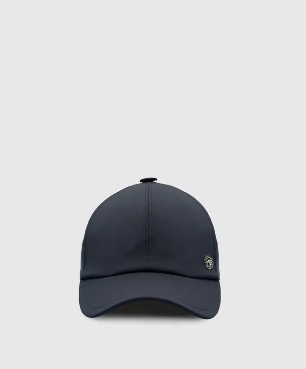 Stefano Ricci Blue cap with metallic brand logo