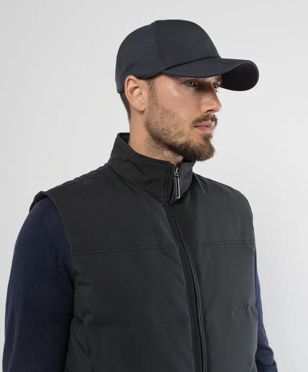 Stefano Ricci Blue cap with metallic brand logo