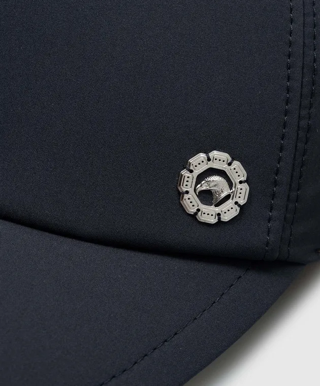 Stefano Ricci Blue cap with metallic brand logo