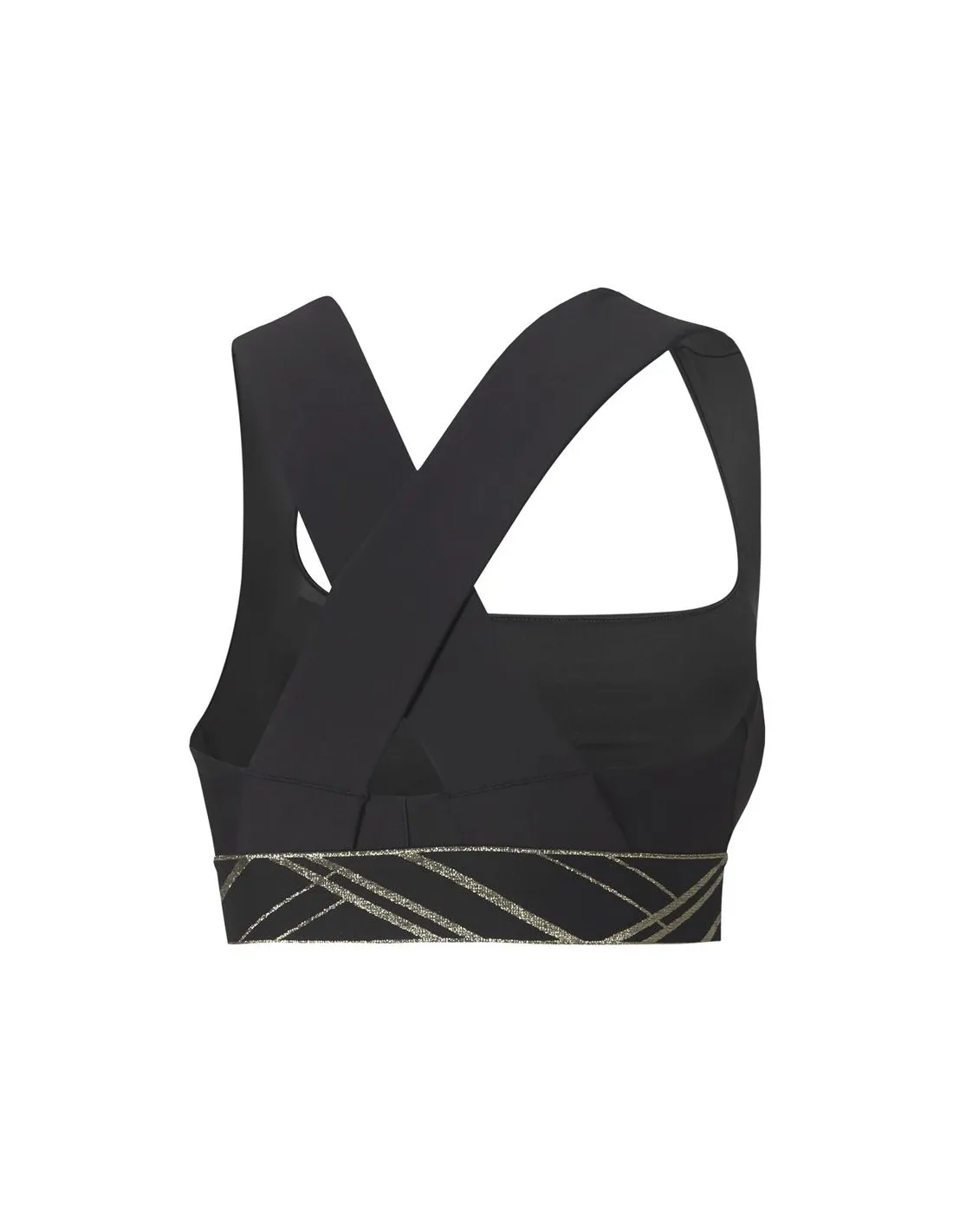 Sujetador deportivo de traning Puma Mid Impact Deco Glam negro Mujer