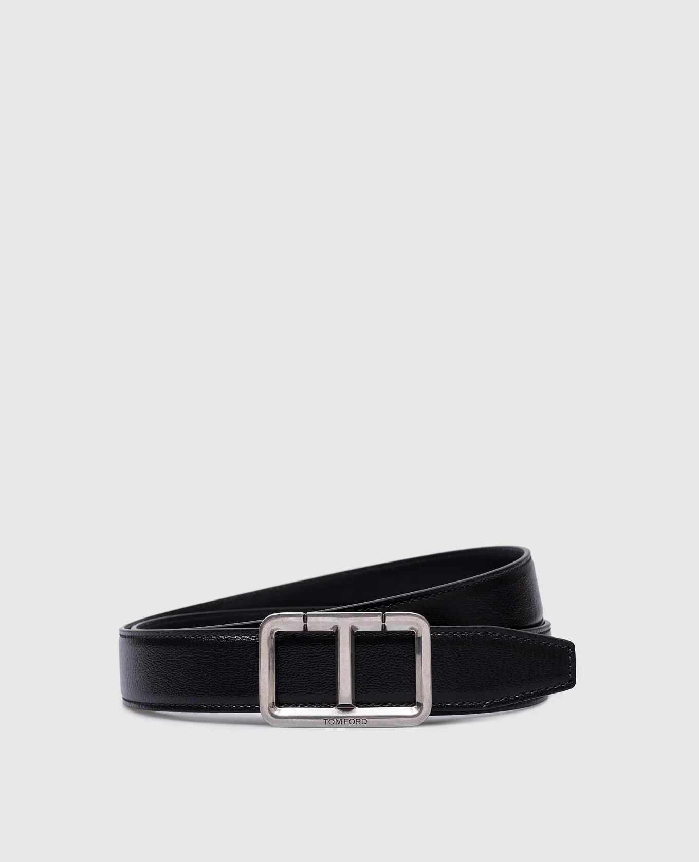 Tom Ford Black leather strap with logo