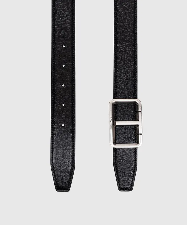 Tom Ford Black leather strap with logo