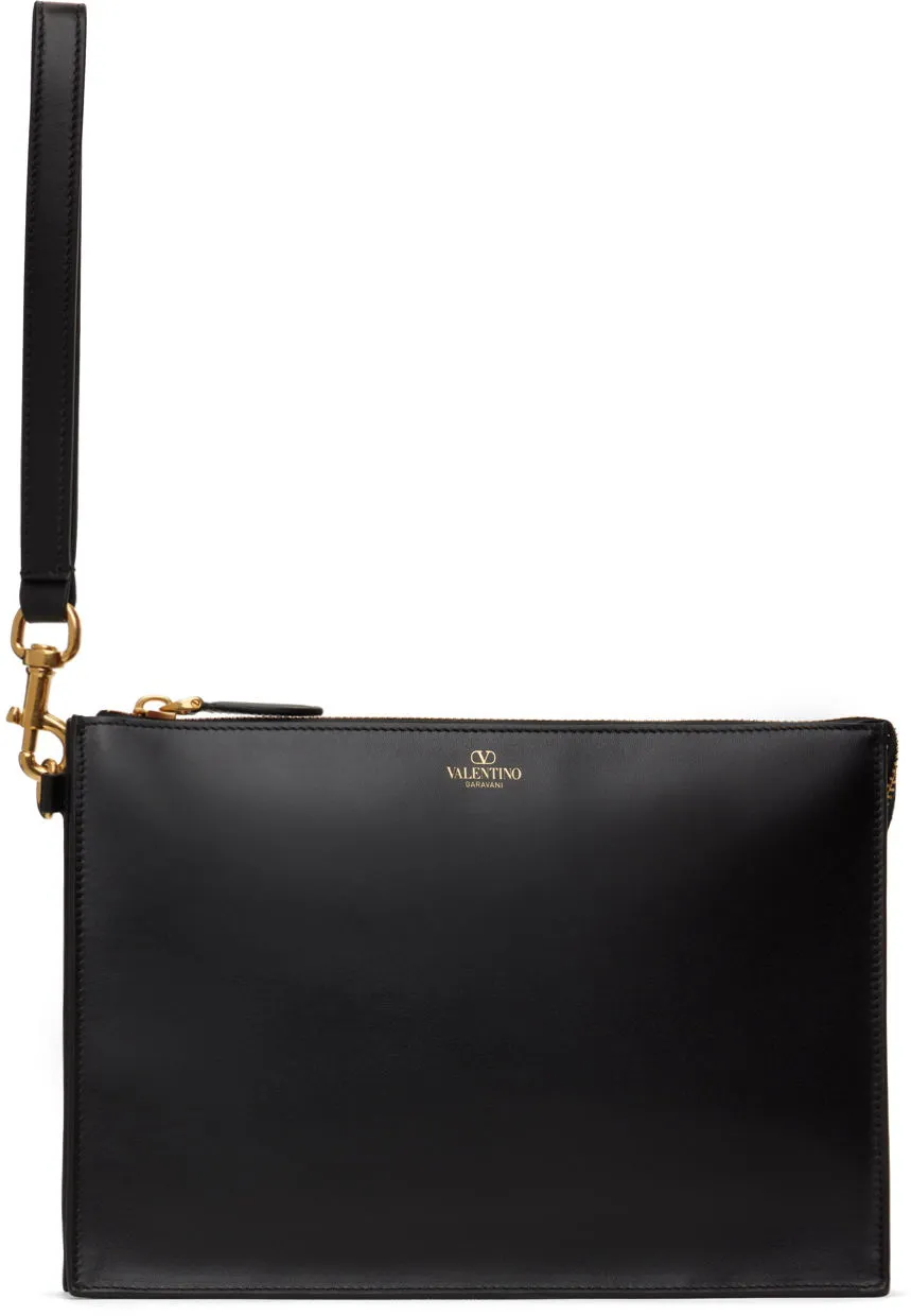 Valentino Garavani Black Logo Pouch