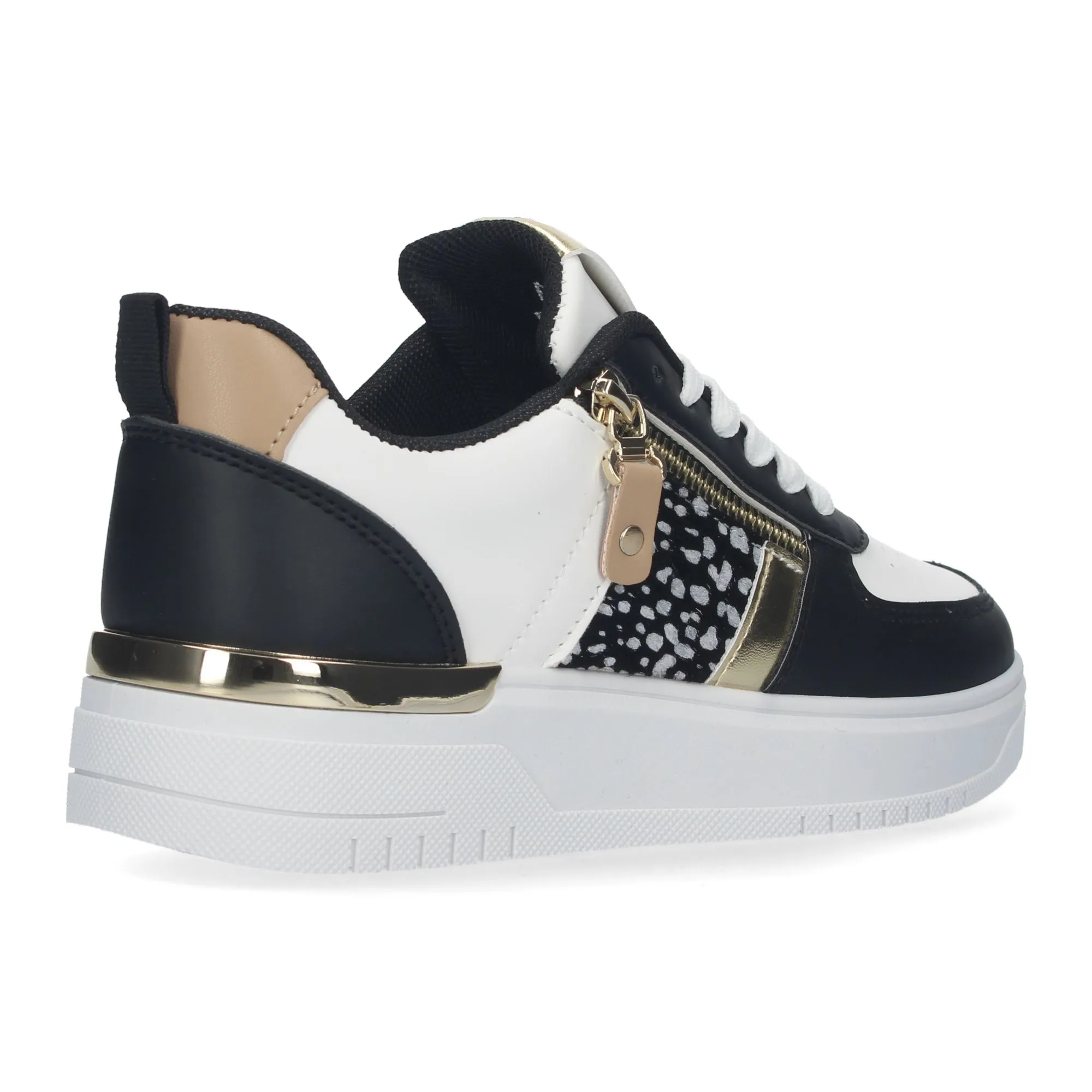 ZAPATILLAS CóMODAS PARA MUJER COLOR NEGRO ANIMAL PRINT A66