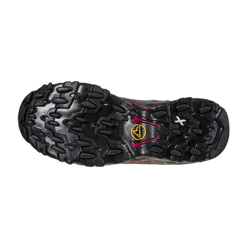 ZAPATO DE SENDERISMO/TRAIL LA SPORTIVA ULTRA RAPTOR II MID GORETEX (BLACK/TOPAZ) MUJER