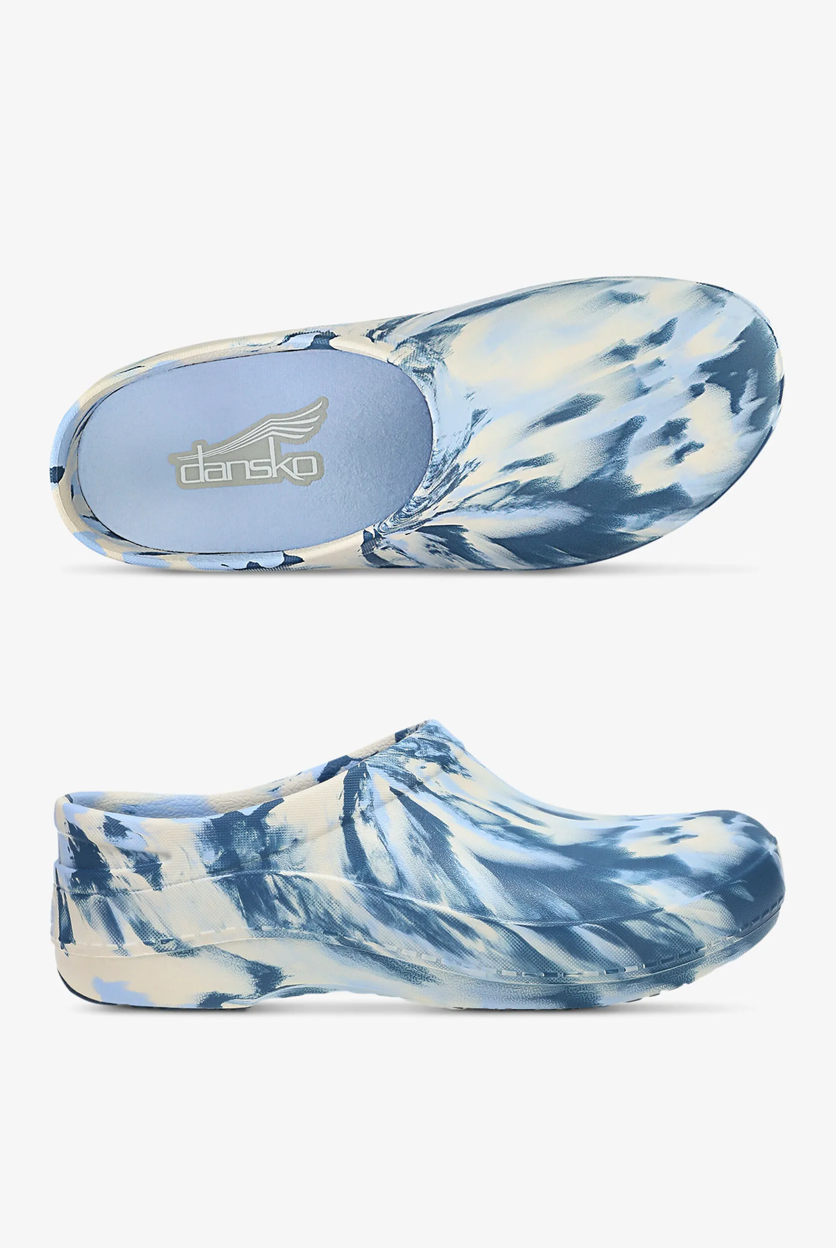 Zuecos Dansko Kaci SR Marbled con talón abierto para mujer