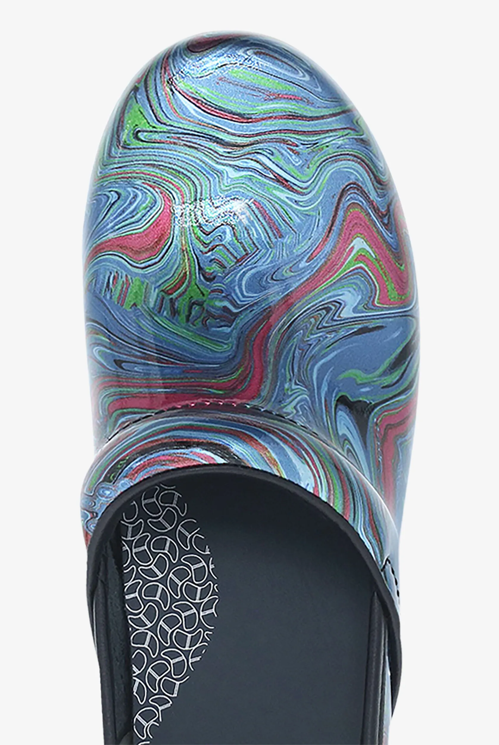 Zuecos de enfermería Dansko XP 2.0 Marble Swirl de charol para mujer