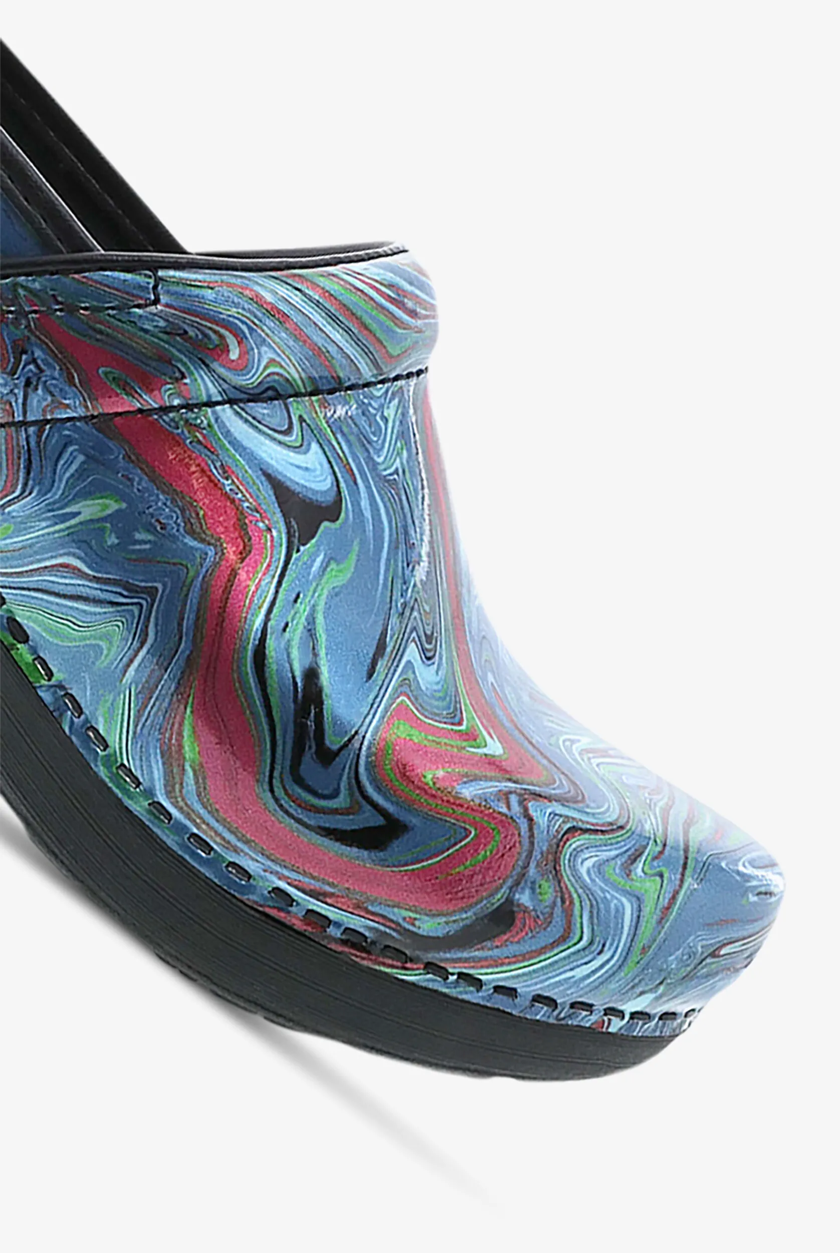 Zuecos de enfermería Dansko XP 2.0 Marble Swirl de charol para mujer