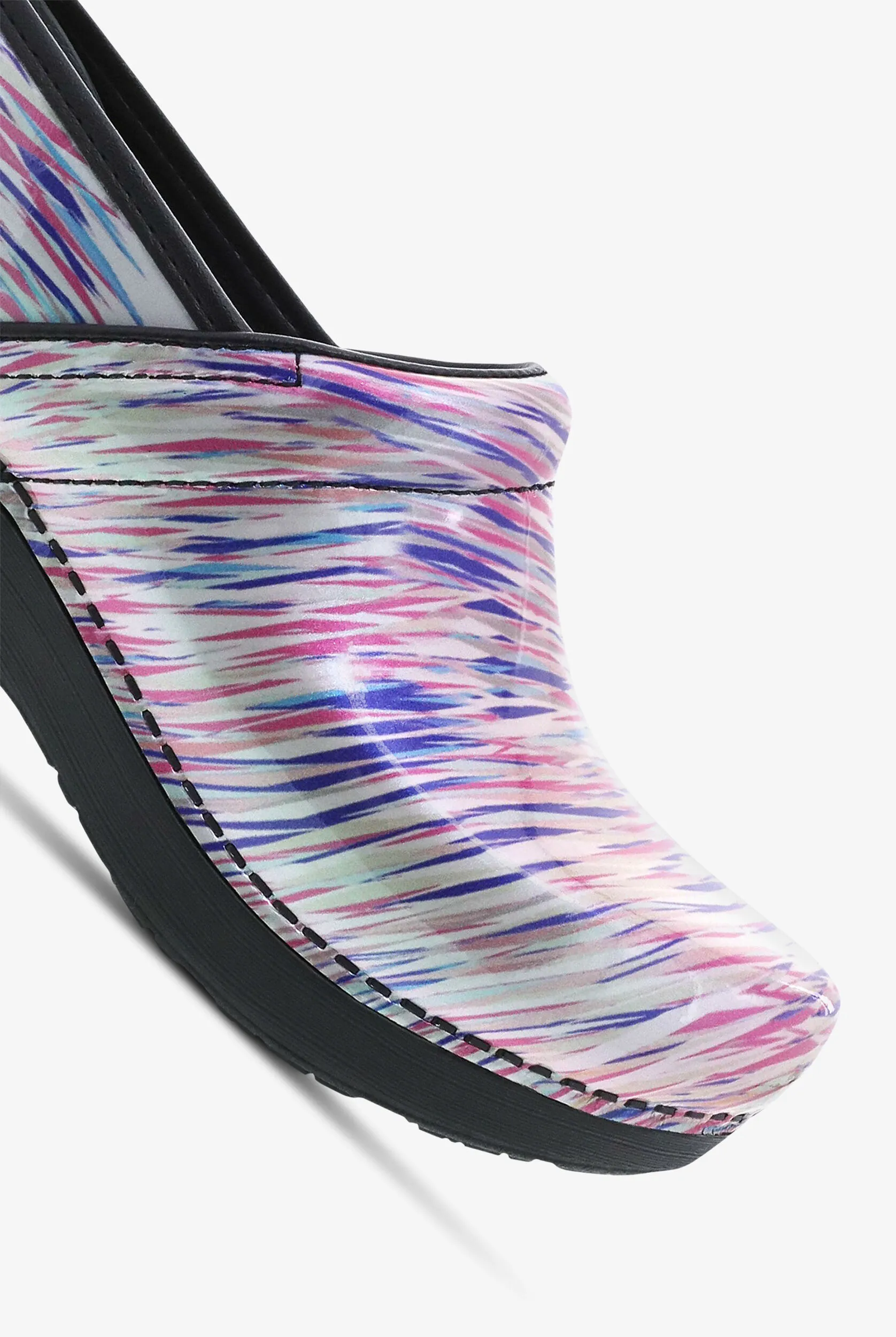 Zuecos de enfermería Dansko XP 2.0 Pastel Blur de charol para mujer